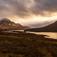 Buy canvas prints of Cul Beag and Loch Lurgainn Scotland by Derek Beattie