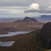 Buy canvas prints of Stac Pollaidh and Suilven Scotland by Derek Beattie