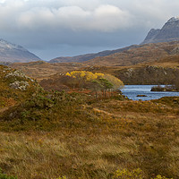 Buy canvas prints of Suilven and Canisp First Snow of Autumn by Derek Beattie