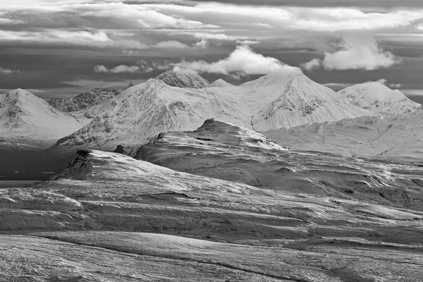 The Cuillin and The Trotternish Ridge Isle of Skye Picture Board by Derek Beattie