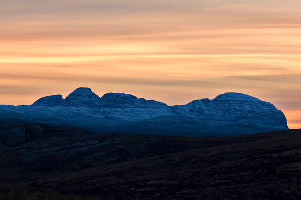 Suilven a Winter Sunset Picture Board by Derek Beattie