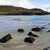 Buy canvas prints of Clachtoll  Beach and Bay Scotland by Derek Beattie