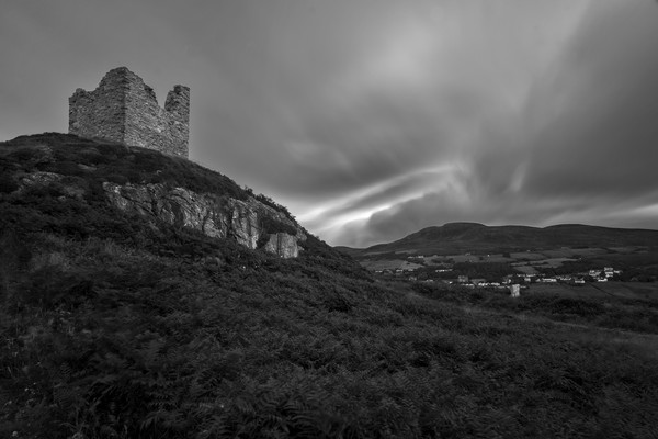 Castle Varrich and The Village of Tongue Picture Board by Derek Beattie