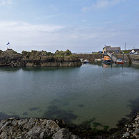 Buy canvas prints of Portpatrick Harbour Scotland by Derek Beattie