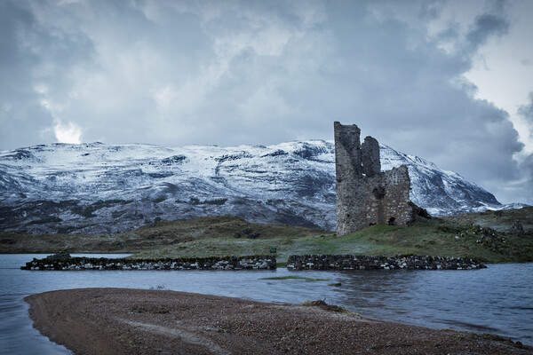 Ardvreck Castle in Winter  Picture Board by Derek Beattie