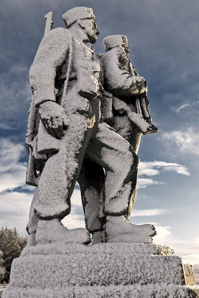 Commando Memorial in Winter  Picture Board by Derek Beattie