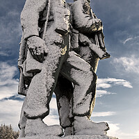 Buy canvas prints of Commando Memorial in Winter  by Derek Beattie