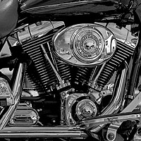 Buy canvas prints of Harley Davidson Fat Boy Motorbike by Derek Beattie