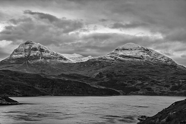 Quinag Mountain Range Scotland Picture Board by Derek Beattie