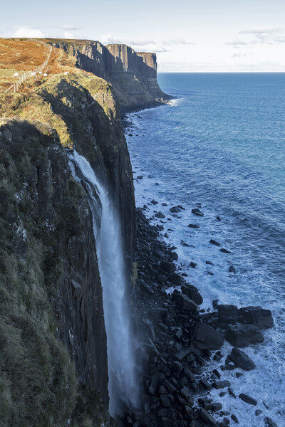 Mealt Waterfall and Kilt Rock Isle of Skye Picture Board by Derek Beattie