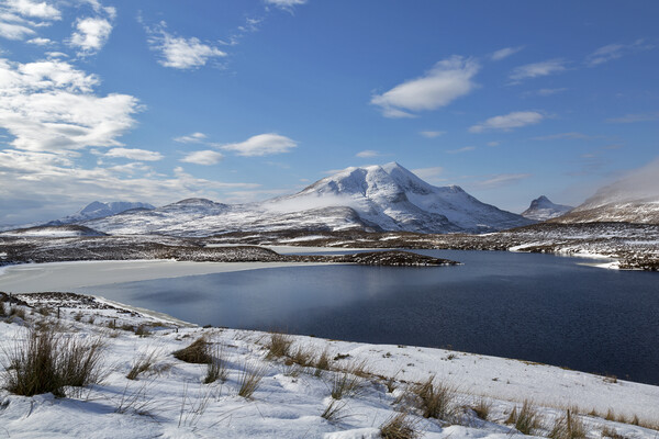 Scottish Highland Mountains in Winter Picture Board by Derek Beattie