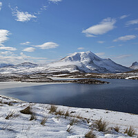 Buy canvas prints of Scottish Highland Mountains in Winter by Derek Beattie