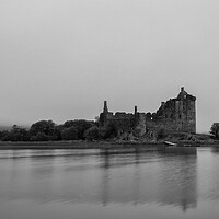 Buy canvas prints of Kilchurn Castle in the Mist by Derek Beattie