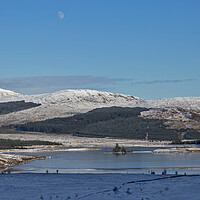 Buy canvas prints of Moonrise over Loch Dee by Derek Beattie