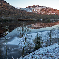 Buy canvas prints of Loch Trool Winter Reflections by Derek Beattie