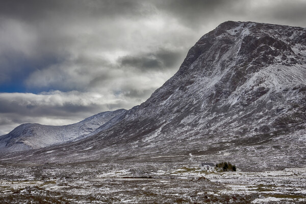 Lagangarbh Cottage and the Buachaille Etive Mor Glencoe Picture Board by Derek Beattie