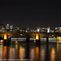 Buy canvas prints of London Bridges at Night by Steven Else ARPS