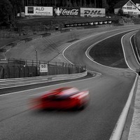 Buy canvas prints of A red car in a black and white world by Steven Else ARPS