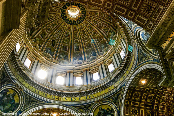 Divine Illumination: St. Peter's Dome Picture Board by William AttardMcCarthy