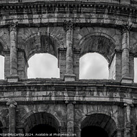 Buy canvas prints of Colosseum Arches: Monochrome Architectural Detail  by William AttardMcCarthy