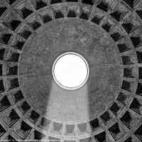 Buy canvas prints of Monochrome Pantheon Oculus: Abstract by William AttardMcCarthy