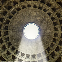 Buy canvas prints of Ethereal Pantheon Oculus: Abstract God's Rays by William AttardMcCarthy