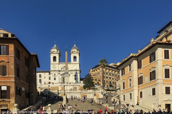Majestic Spanish Steps: Iconic Rome Landmark Picture Board by William AttardMcCarthy