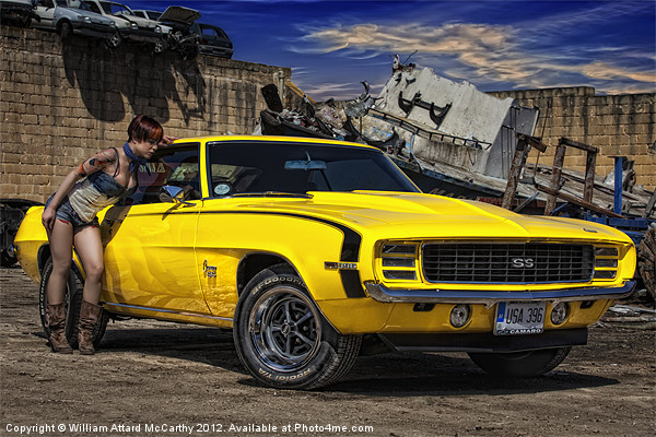 Yellow Muscle Picture Board by William AttardMcCarthy