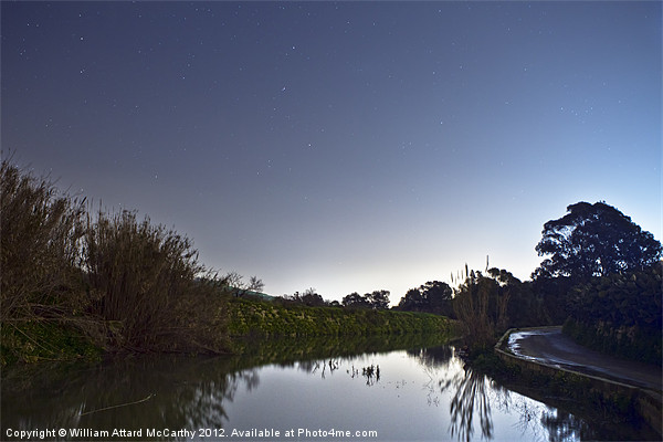 Chadwick Lakes By Night Picture Board by William AttardMcCarthy