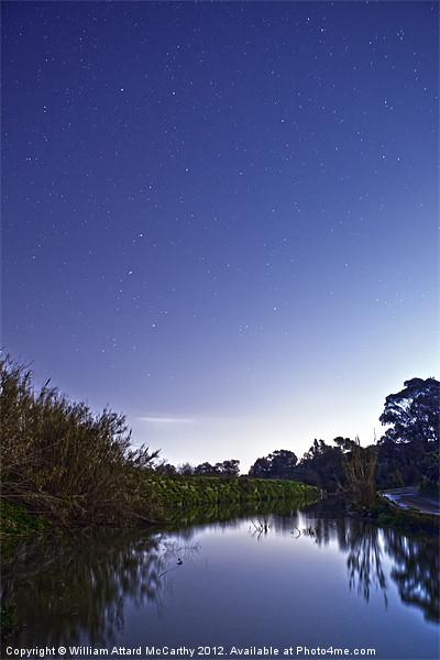 Chadwick Lakes By Night Picture Board by William AttardMcCarthy
