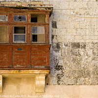 Buy canvas prints of Derelict Maltese Balcony by William AttardMcCarthy