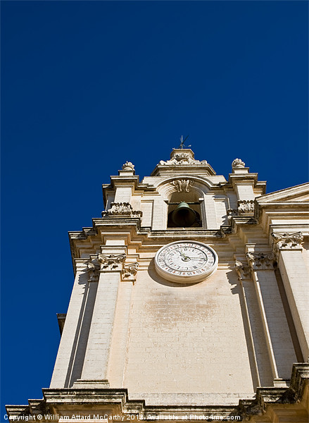 Mdina Cathedral Steeple Picture Board by William AttardMcCarthy