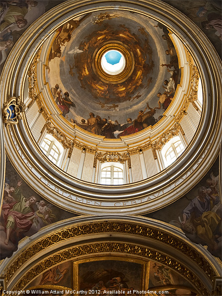 Mdina Cathedral Dome Picture Board by William AttardMcCarthy