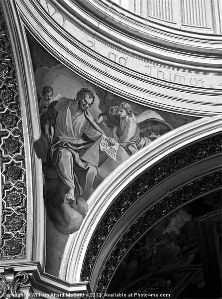 Mdina Cathedral Fresco Picture Board by William AttardMcCarthy