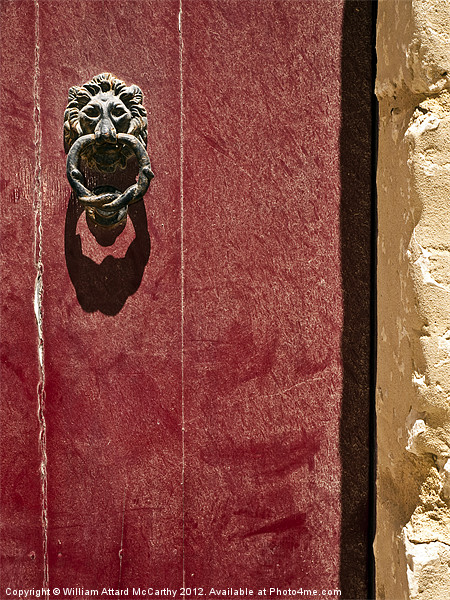 Mdina Door Knocker Picture Board by William AttardMcCarthy
