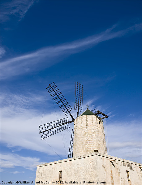 Xarolla Windmill Picture Board by William AttardMcCarthy