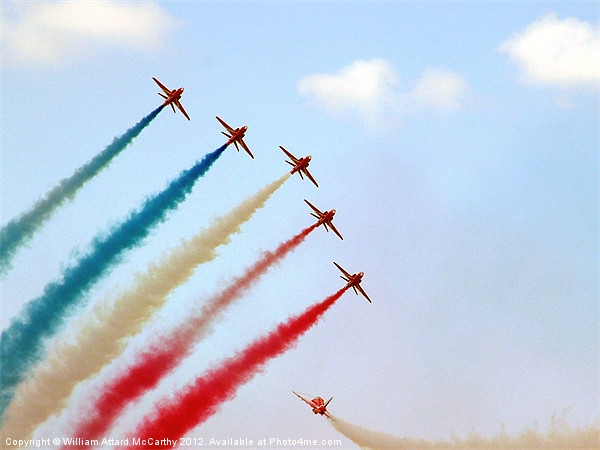 Red Arrows Picture Board by William AttardMcCarthy