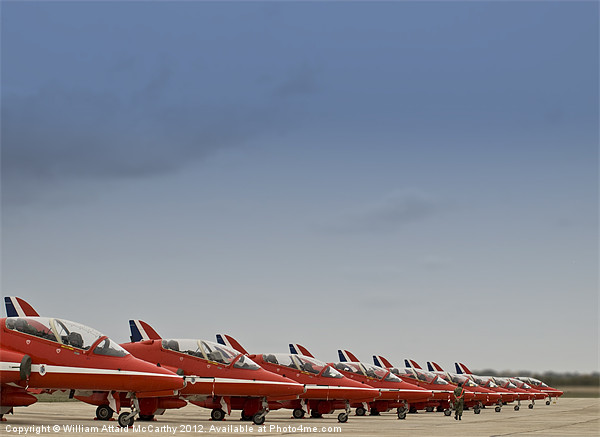 RAF Red Arrows Picture Board by William AttardMcCarthy
