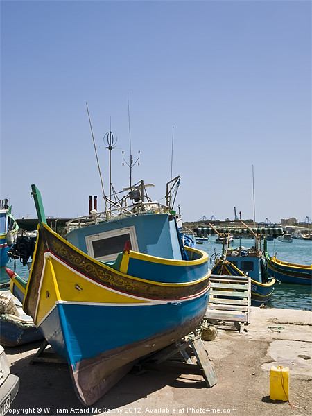 Malta Fishing Village Picture Board by William AttardMcCarthy