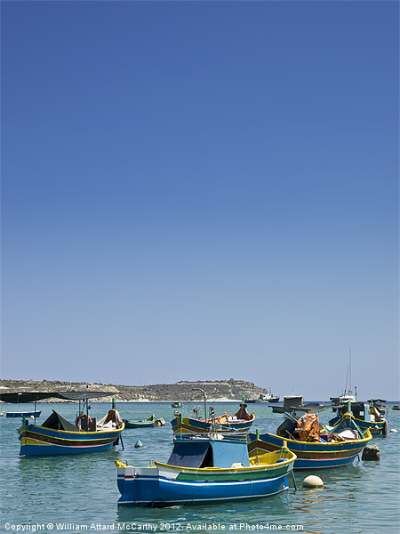 Malta Fishing Village Picture Board by William AttardMcCarthy