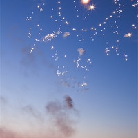 Buy canvas prints of Fireworks at Dusk by William AttardMcCarthy