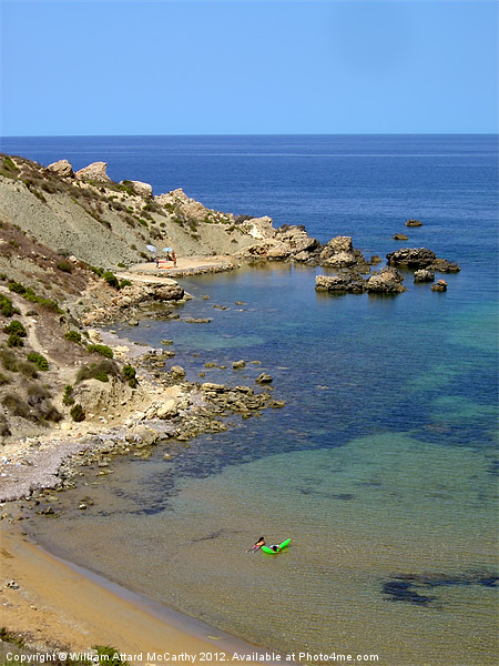Malta Beach Picture Board by William AttardMcCarthy