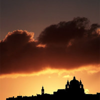 Buy canvas prints of Mdina Silhouette by William AttardMcCarthy