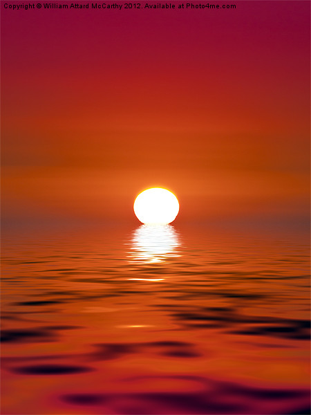 Golden Sunset Picture Board by William AttardMcCarthy