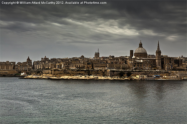 Overcast Valletta Picture Board by William AttardMcCarthy