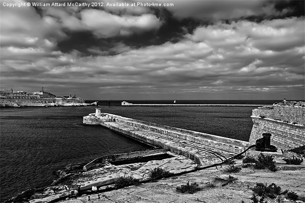 Grand Harbour Entrance Picture Board by William AttardMcCarthy