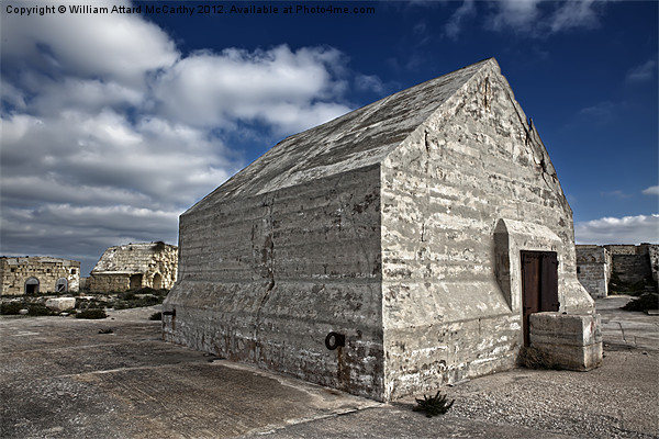 Concrete Bunker at Fort Ricasoli Picture Board by William AttardMcCarthy