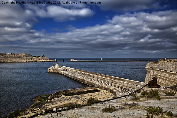 Grand Harbour Entrance Picture Board by William AttardMcCarthy