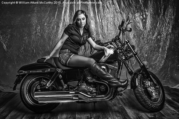  Harley Girl Picture Board by William AttardMcCarthy