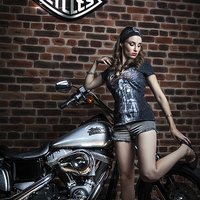 Buy canvas prints of Harley Girl  by William AttardMcCarthy